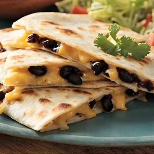 bean and cheese quesadillas