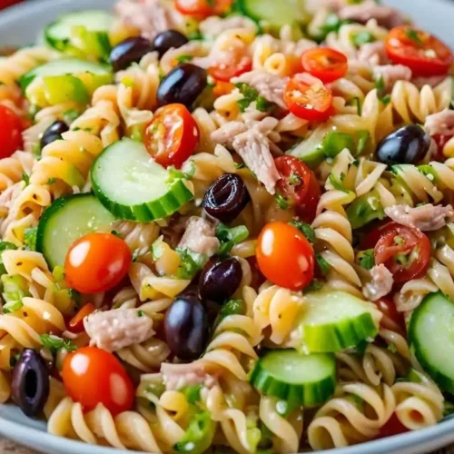 Italian pasta salad with veggies