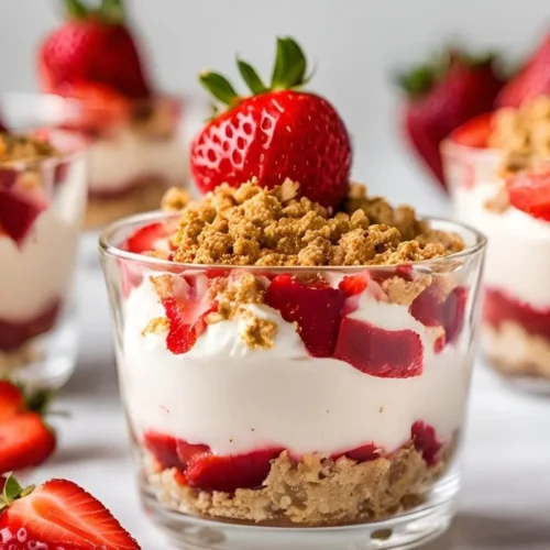 no-bake strawberry cheesecake cups