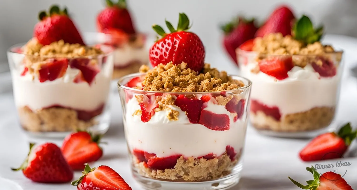 no-bake strawberry cheesecake cups