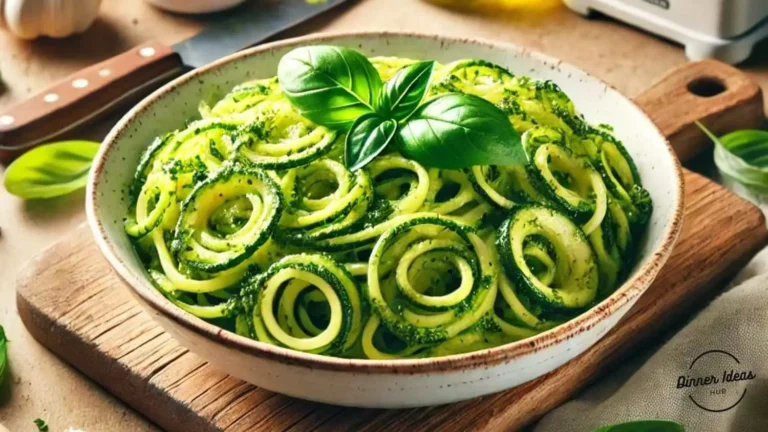 zucchini noodles with pesto